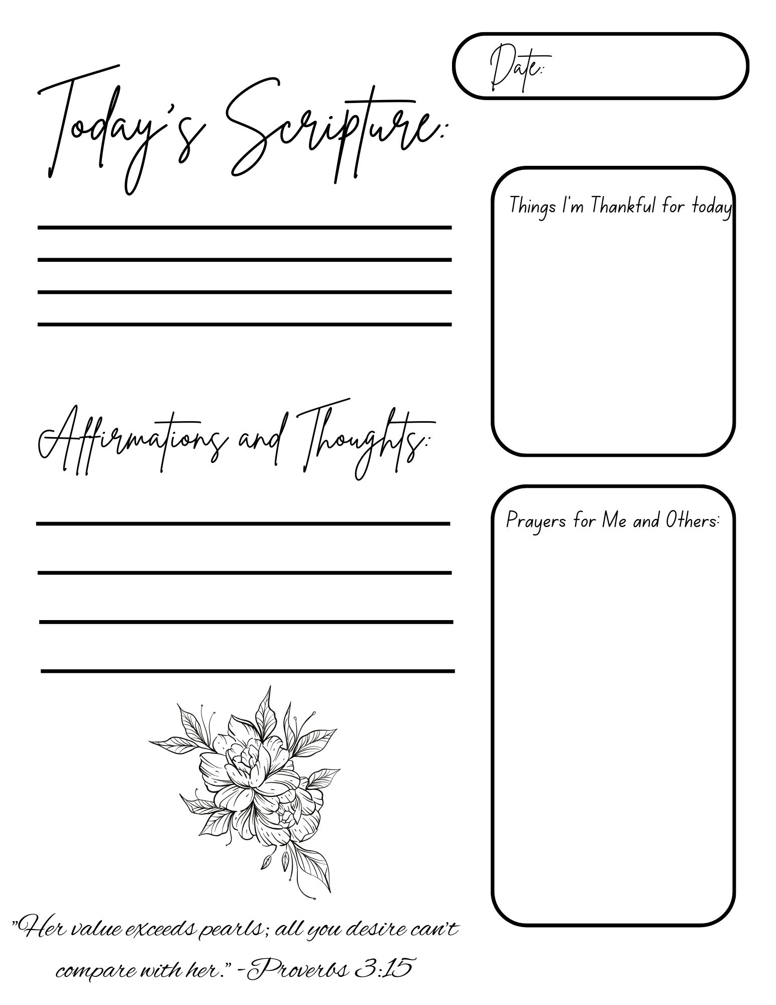 Prayer Journal Digital Download - Etsy