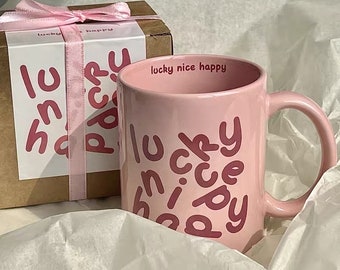 Mug Lucky Nice Happy - Birthday Gift