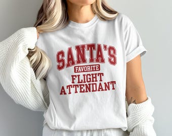 Santa's Lieblings-Flugbegleiter-Sweatshirt, lustiges Weihnachts-Kabinenbesatzungs-Geschenk, Luftfahrt-Profi-Urlaubs-Pullover, Flugbegleiter-Geschenk