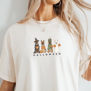 German Shepherd Halloween Shirt, Funny Dog T-Shirt, Ghost Dogs Tee, Comfort Colors® Oversized Tshirt, Spooky Season, German Shepherd Apparel