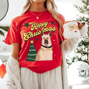 Christmas German Shepherd Shirt: Comfort Colors Dog Lover Gift