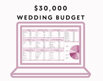 30,000 Wedding Budget Google Sheet Budget Planner Wedding