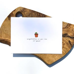 Lil' Sprout carte de vœux | Baby Shower | Nouveau bébé | Minimaliste
