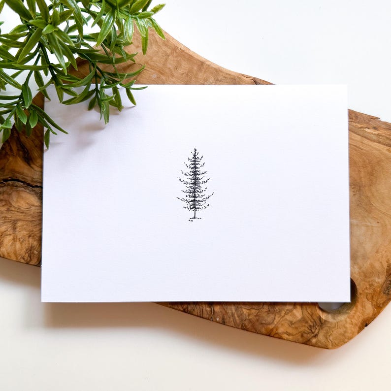Tree Greeting Card Thinking of You Sending Love Minimalist - Etsy