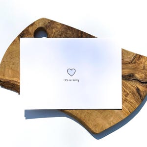 Je suis désolé carte de vœux | Avec sympathie | Je pense à vous | Envoyer de l'amour