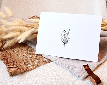 Simple Minimalist Bouquet Greeting Card | Thinking of You | Sending Love