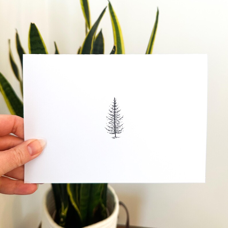 Tree Greeting Card | Thinking of You | Sending Love | Minimalist - Etsy