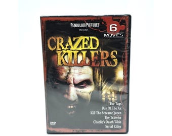 Crazed Killers DVD 2-Disc Set Brand New Crime Documentary Thriller 6 Movies