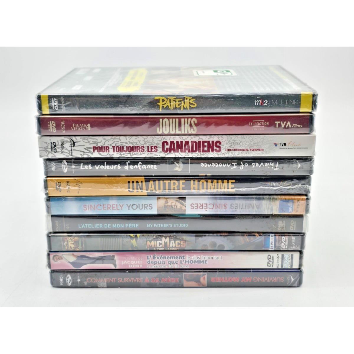 Lot of 10 DVD Movies - French Canadian / Quebec Cinema - Random Genres - NEW