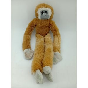 Wild Republic Brown Hanging Monkey Plush Loop Hands Feet Stuffed Animal VG