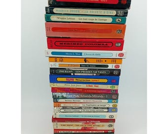 Lot of 22 French Mystery Drama Romance Books J'ai Lu Pocket Novels
