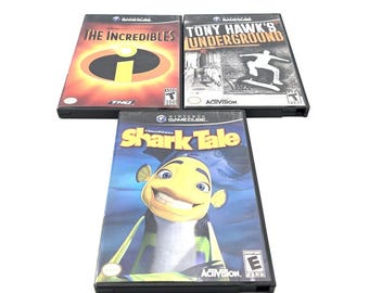 Nintendo Gamecube Games Lot of 3-The Incredibles /Tony/Hawk's /Shark Tale Tested