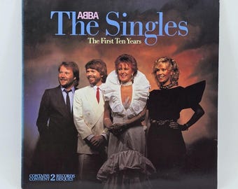 ABBA The Singles First Ten Years 2LP Vinyl Atlantic 80036-1-G VG+