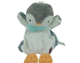 Kaloo France Penguin Lovey Plush Marionette Baby Security Blanket Soft Toy VG