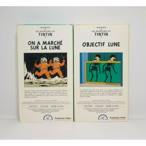 Tintin – Destination Moon & Explorers on the Moon – French VHS