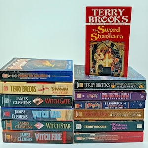 13x Paperback Fantasy Book lot - Terry Brooks/James Clemens/Margaret Weis