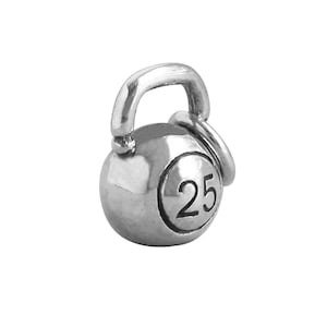 Sterling Silver Charm Kettle Bell Weight .925 Small Pendant