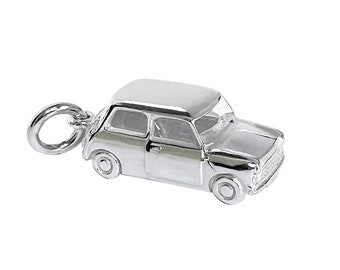 Sterling Silver Charm Mini Car .925 Pendant British Mini Cooper Vehicle Gift