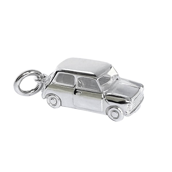 Sterling Silver Charm Mini Car .925 Pendant British Mini Cooper Vehicle Gift