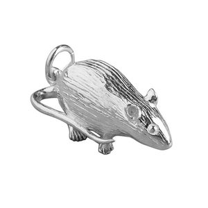 Sterling Silver Charm Rat .925 Rodent Pendant Gift for Rat Owner Pet Rat Jewellery