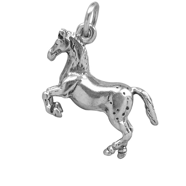 Sterling Silver Charm Appaloosa Horse .925 Pendant Spotted Pony Gift for Rider Equestrian Jewellery Present for Stable Groom