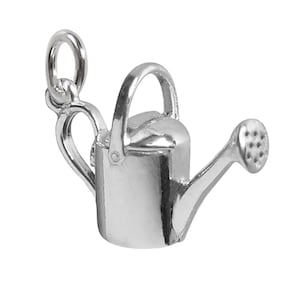 Sterling Silver Watering Can Charm .925 Gardening Pendant Garden Tools Gift