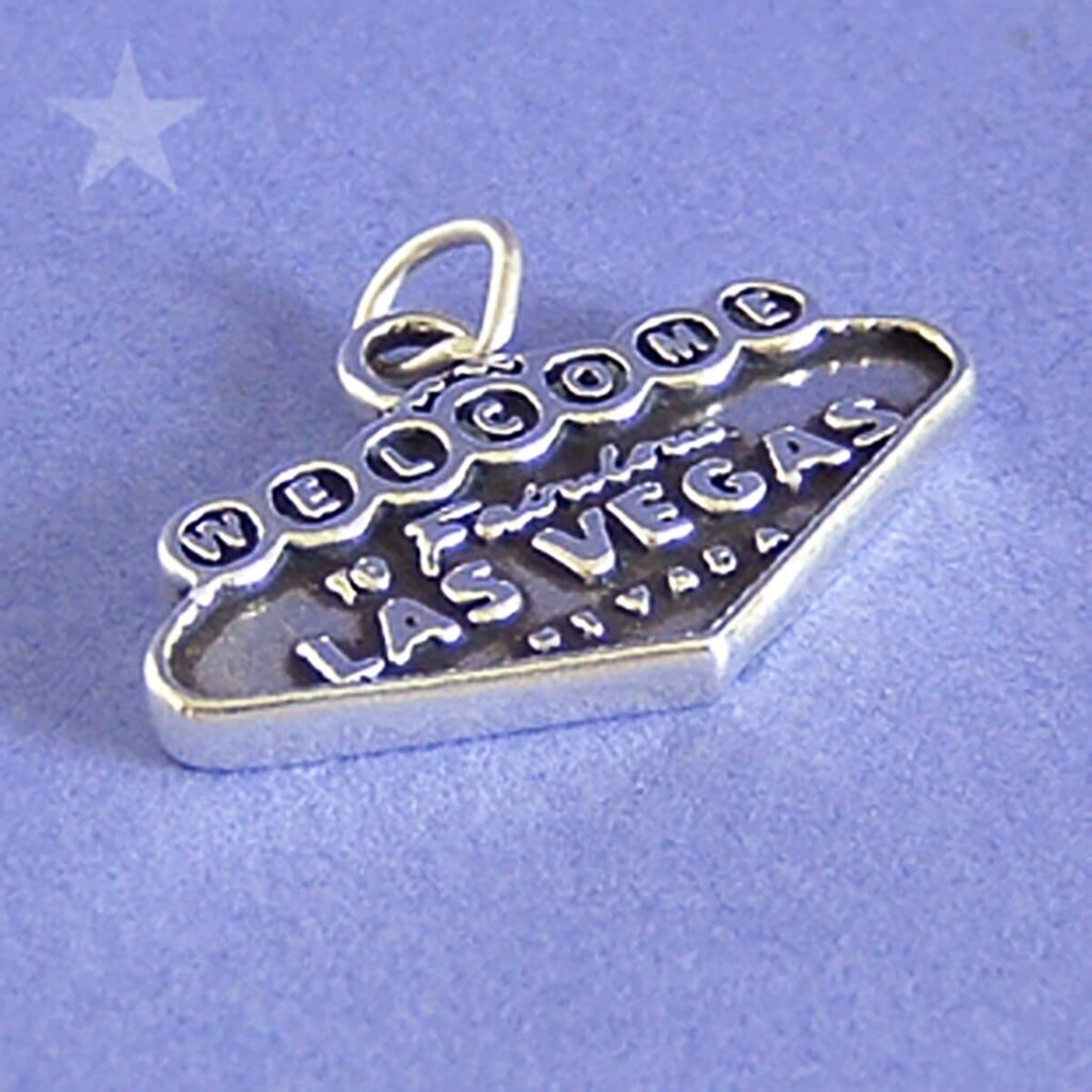 Ciondolo Welcome To Las Vegas In Argento 925 - Perlina Per Bracciale Pandora