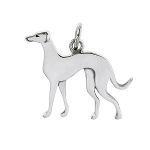 Sterling Silver Greyhound Charm .925 Dog Pendant Whippet Gift Lurcher Present