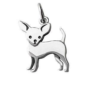 Sterling Silver Charm Chihuahua .925 Dog Pendant