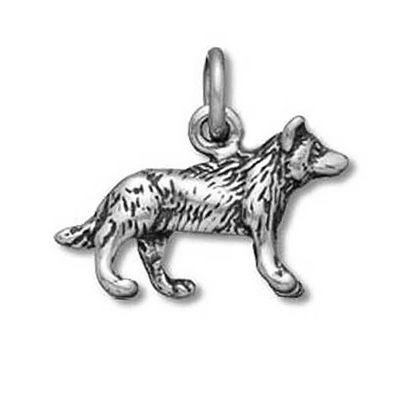 Sterling Silver Wolf Charm .925 Small Totem Animal Gift Pendant Loyalty Symbol Spirit Jewellery Present for Best Friend