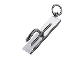 Sterling Silver Charm Plasterer Float Trowel .925 Pendant Plastering Tool Builder Rendering