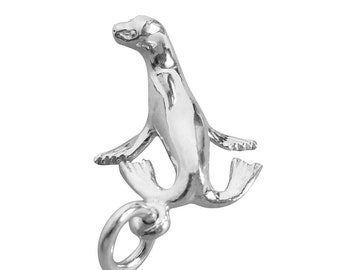 Sterling Silver Charm Sea Lion .925 Pendant Ocean Wildlife Sea Animal Seal Gift
