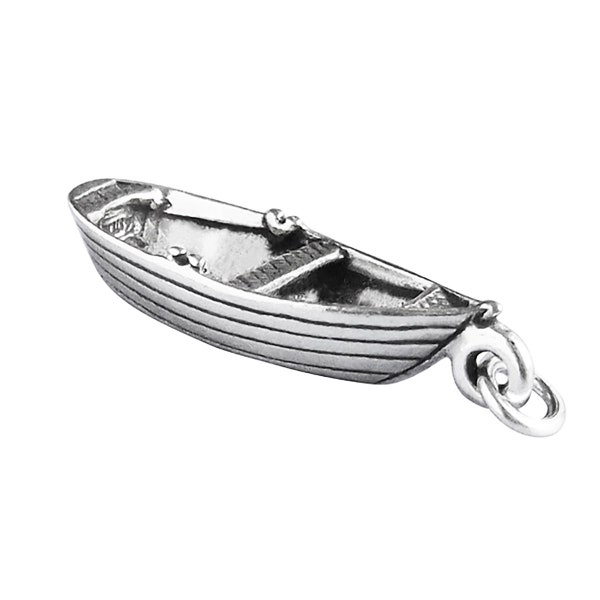 Sterling Silver Charm Rowing Boat .925 Nautical Pendant