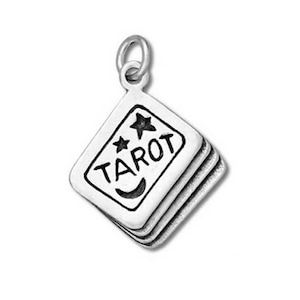 Sterling Silber Charm Tarot Karten .925 Anhänger Pack Wahrsagekarten Geschenk
