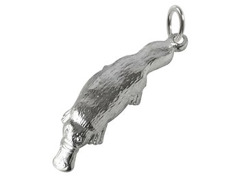 Sterling Silver Charm Platypus .925 Australian Animal Pendant Duck Billed Australia Souvenir Gift