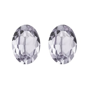 Swarovski© Crystal SMOKY MAUVE x 2 Oval 4120 14 x 10mm Fancy Stone Loose Foil Backed Purple
