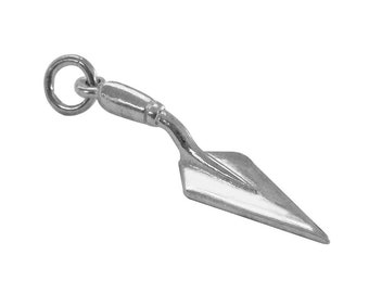 Sterling Silver Trowel Charm .925 Tool Pendant