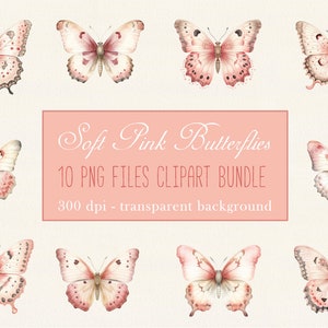 Hermosas imágenes prediseñadas de Mariposas, descarga digital imprimible, Ilustraciones delicadas, Tarjeta de invitación, postales, scrapbooking, elaboración, deco