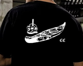 Maglia unisex a maniche corte per gruppo di osservazioni in avanti in canoa