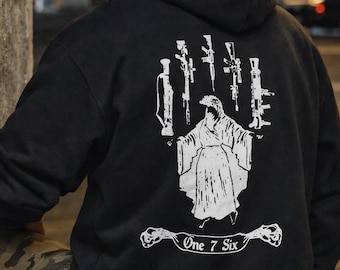 Fog one 7 six reaper Oversized Graphic Hoodie Unisex Cotton Blend Sweatshirt