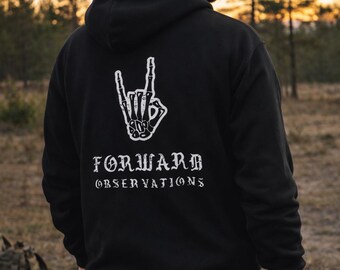 Forward Observations rock on unisex Oversized Hoodie, Cozy Warmth