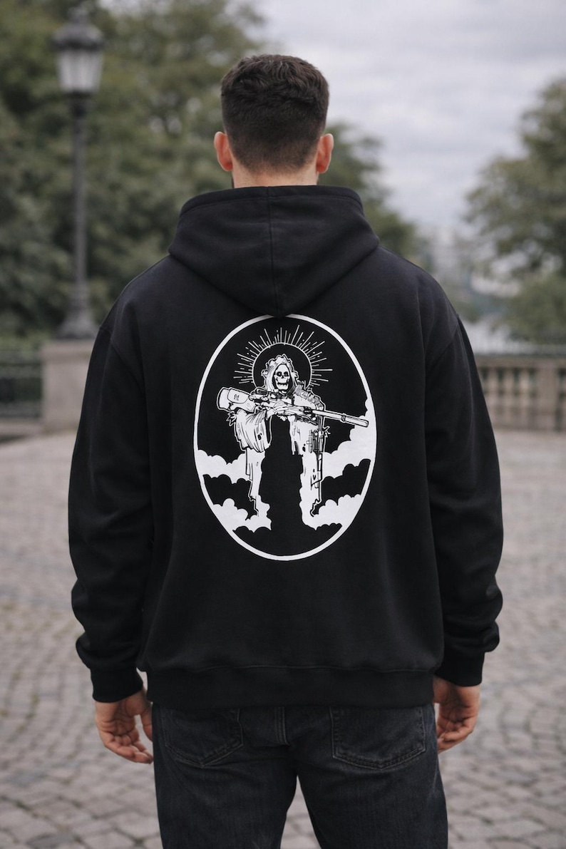 Fog sniper grim reaper Heavy Blend™ Hooded Sweatshirt image 1