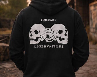 Forward observation skull unisex Oversized Graphic Hoodie