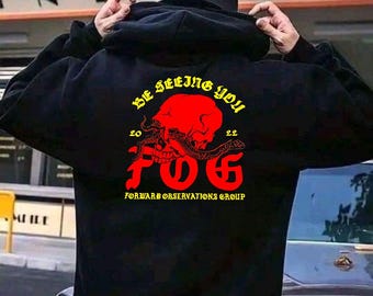 Black FOG FRWD Be Seeing You Snake Oversized Hoodie