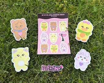 Kpop BP Mascot Stickers, Holographic Sticker and Sticker Sheet - kpop, kpop girl group, blink, kpop lover, kpop stickers