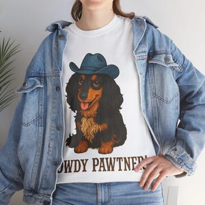 Howdy Pawtner! Unisex Dog Lover Tee, Funny Pet T-Shirt, Gifts for Dog Owners, Animal Lover Apparel, Casual Everyday Wear