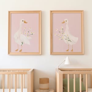 Goose Nursery Print Set of Two Printable Wall Art Nursery Print Boho ...