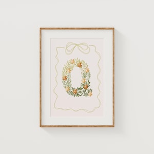 Anfangsdruck Buchstabe Q Blumen Kinderzimmer Design Vintage Blume Teen Zimmer Dekor Digitaler Download Kinderzimmer Wandkunst Blumenbuchstabe Boho Baby Girl