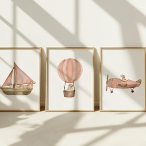 Lot de 3 imprimés pour chambre d&#39;enfant Golden Retriever, décoration de chambre d&#39;enfants amusante pour chien Goldie, impression tendance pour chambre de bébé fille, thème chien à imprimer numérique