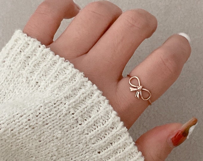 18k Gold Plated Bow Ring